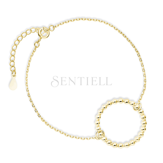 Silver (925) gold-plated bracelet - circle of balls