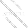 Silver (925) diamond-cut chain - figaro extra flat Ø 120