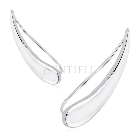 Silver (925) cuff earrings