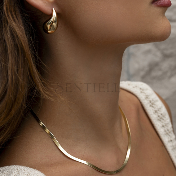 Silver (925) drop-shaped gold-plated earrings - 25mm