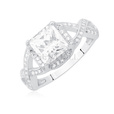Silver (925) ring with white zirconia
