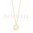 Silver (925) necklace with gold-plated circle