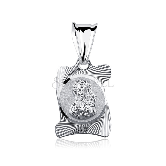 Colgante pergamino de Plata de ley 925 Virgen María / Virgen Negra