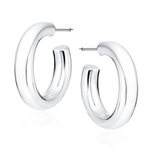 Silver (925) earrings hoops open circles