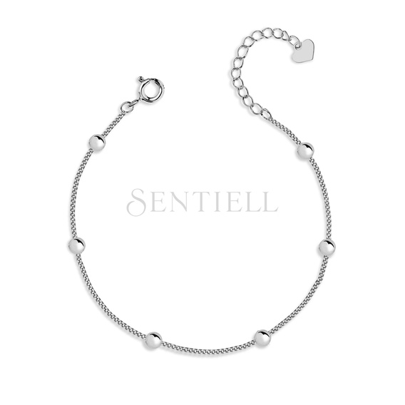 Pulsera de plata de ley 925 con bolas
