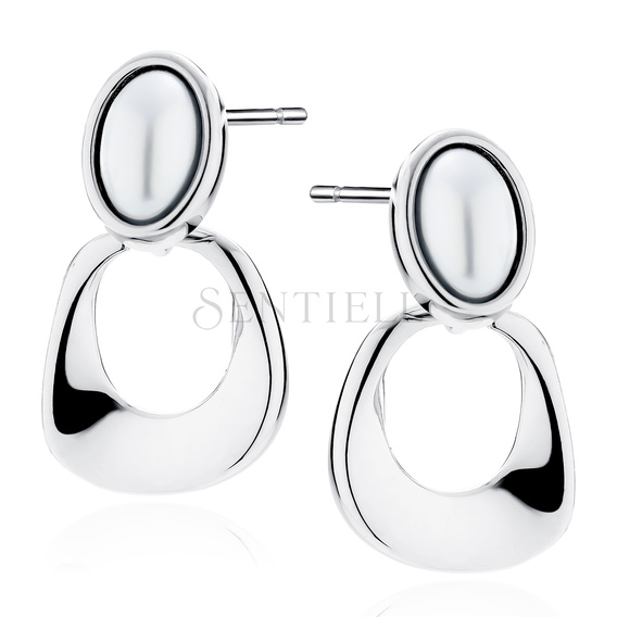 Pendientes de plata de ley 925 con perla