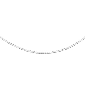 Silver (925) Venetian box chain, diamond-cut