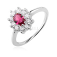 Silver (925) ring with ruby zirconia