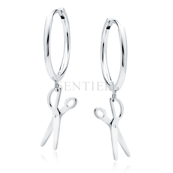 Silver (925) earrings - scissors