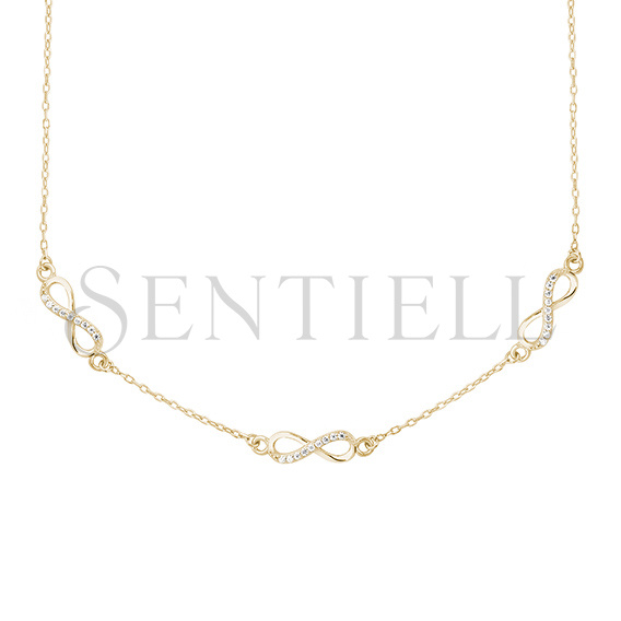 Silver (925) gold-plated necklace Infinity with zirconia