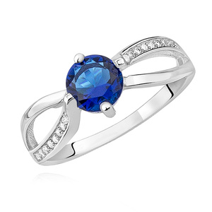 Silver (925) ring with sapphire zirconia