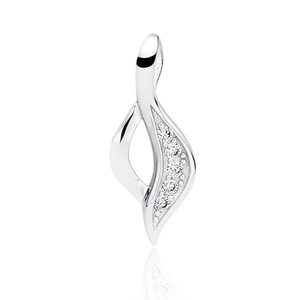 Silver (925) pendant with white zirconia