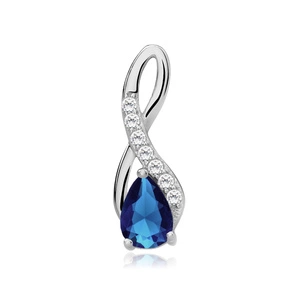 Silver (925) pendant with sapphire zirconia
