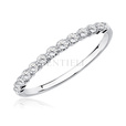 Silver (925) subtle ring with white zirconia