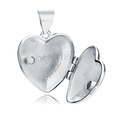 Silver (925) polished pendant - heart shaped locket