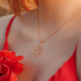 Silver (925) gold-plated necklace - mandala