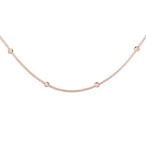 Silver (925) rose gold-plated choker necklace with balls