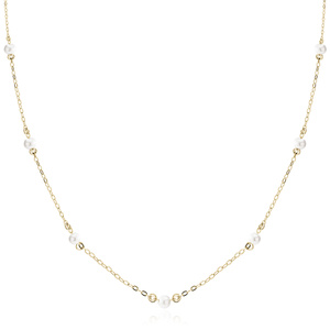 Silver (925) gold-plated choker with pearls