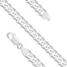 Silver (925) diamond-cut bracelet - curb extra flat Ø 200