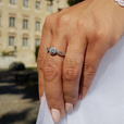 Silver (925) ring with white zirconia