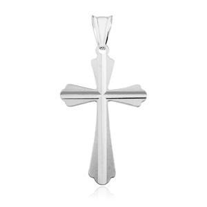 Silver (925) diamond cut pendant cross