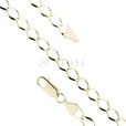 Silver gold-plated bracelet (925) Single rombus chain  Ø 0100
