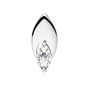 Silver (925) pendant with white zirconia