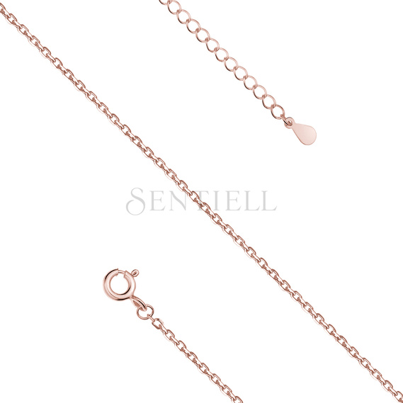 Silver (925) diamond cut anchor chain Ø 030 rose gold-plated