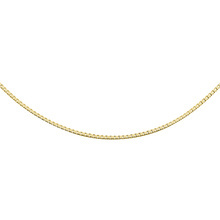 Silver (925) gold-plated Venetian box chain - diamond-cut