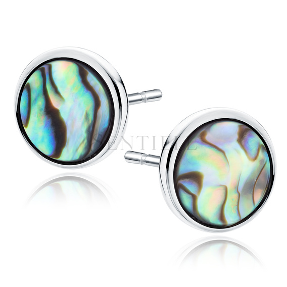 Pendientes de plata de ley 925 con nácar