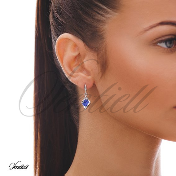 Silver (925) Earrings with sapphire zirconia