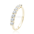 Silver (925) gold-plated ring with white zirconias