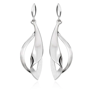 Silver (925) long earrings