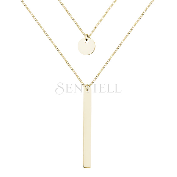 Silver (925) necklace with gold-plated circle