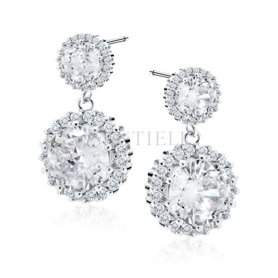 Silver (925) Earrings with white zirconias