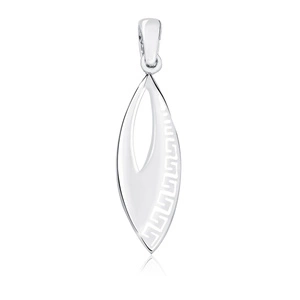 Silver (925) elegant pendant with Greek pattern