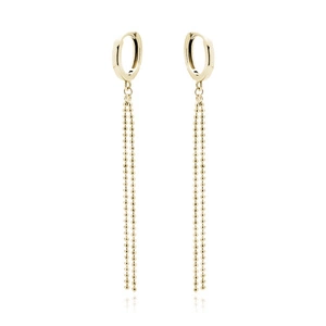 Silver (925) gold-plated earrings with chains