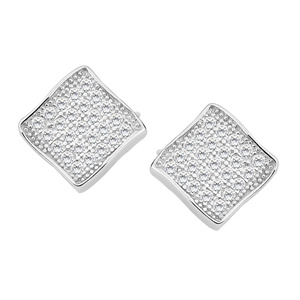 Silver (925) elegant earrings with zirconia