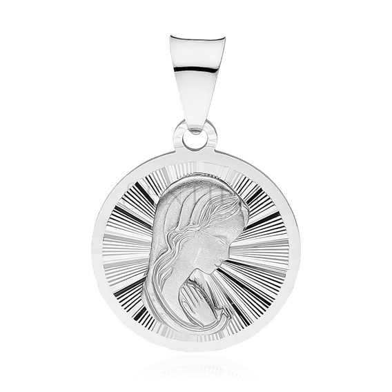 Colgante de plata de ley 925 - Virgen María Madonna