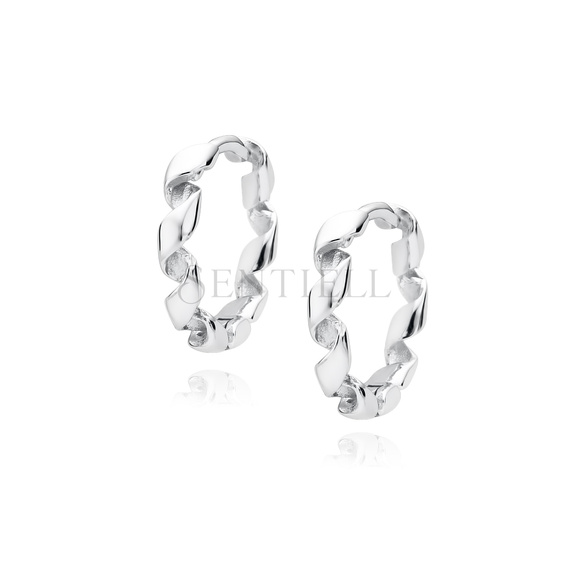 Silver (925) earrings hoops twisted pipes