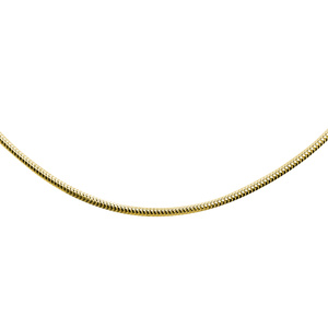 Silver (925) gold-plated chain 8 sides snake  Ø 190