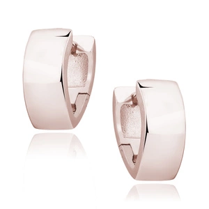 Silver (925) rose gold-plated earrings V shaped