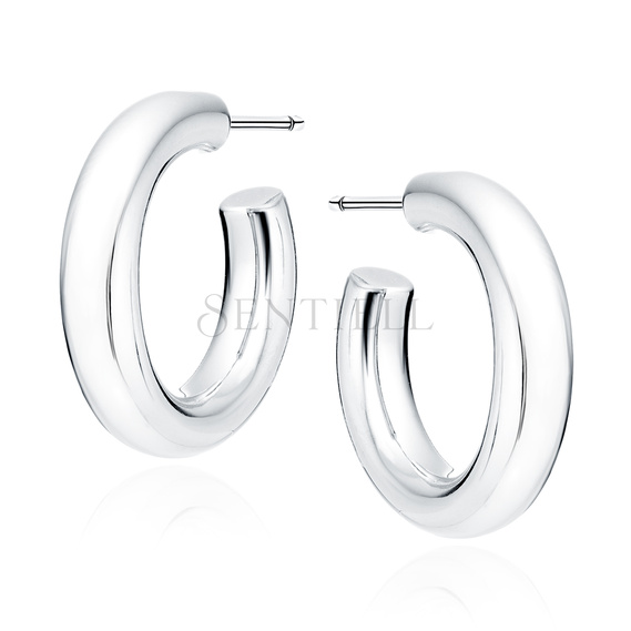 Silver (925) earrings hoops open circles