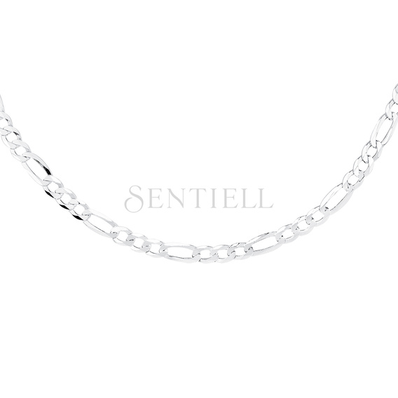 Silver (925) diamond-cut chain - figaro extra flat Ø 140