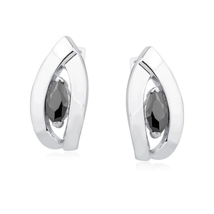 Silver (925) Earrings black zirconia