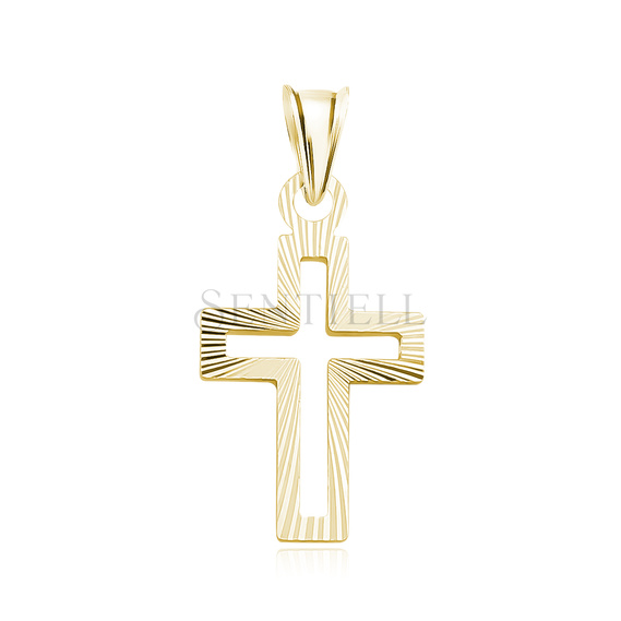 Silver (925) gold-plated pendant cross