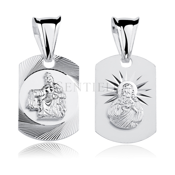 Silver (925) pendant Jesus Christ / Scapular Mary