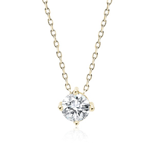Silver (925) gold-plated necklace with white zirconia
