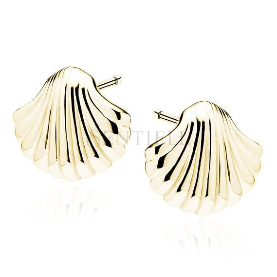 Silver (925) gold-plated earrings - seashells