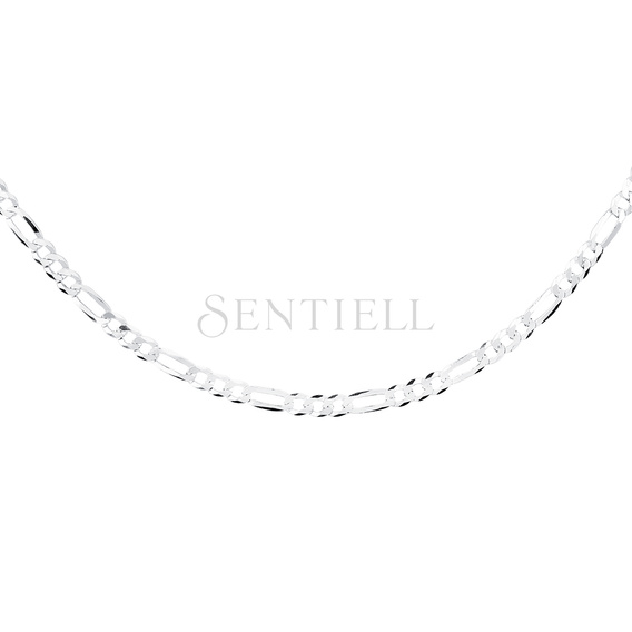 Silver (925) diamond-cut chain - figaro extra flat Ø 100
